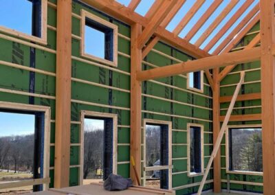 Barn XP20 Walls with Wood Fiber Insulation Mento Exterior Zip System Interior